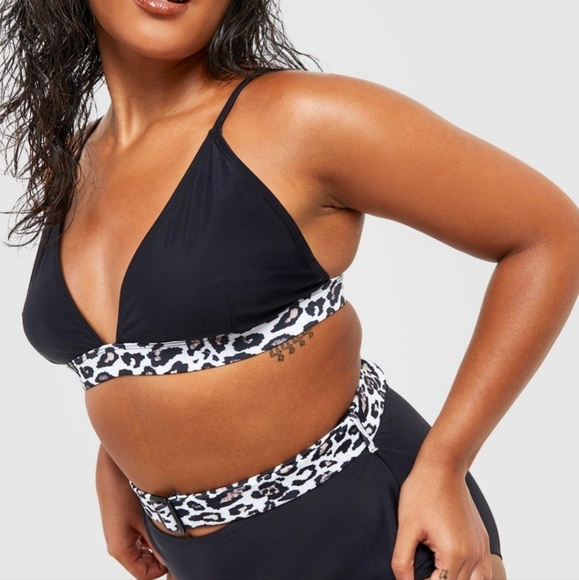 🐆 Leopard Contrast Bikini 🖤 - Picture 4 of 5